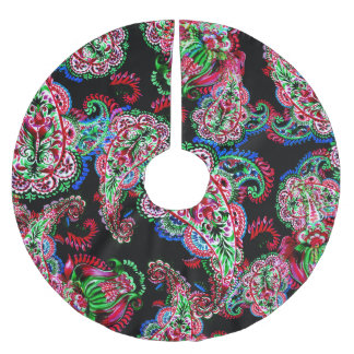 Paisley bloemenpatroon, etnische achtergrond. kerstboom rok