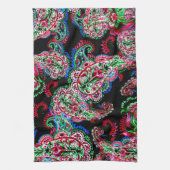 Paisley bloemenpatroon, etnische achtergrond. theedoek (Verticaal)