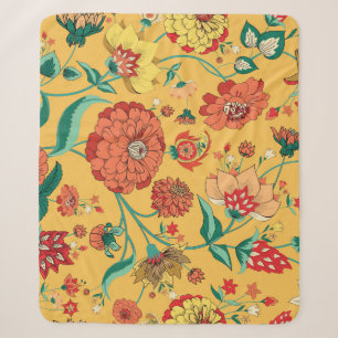 Paisley bloementuin Sherpa Deken
