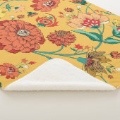Paisley bloementuin Sherpa Deken (3/4)