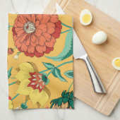 Paisley bloementuin Theedoek (Quarter Fold)
