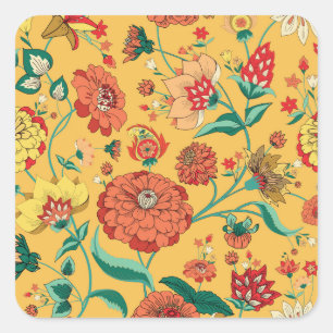 Paisley bloementuin Vierkante Sticker