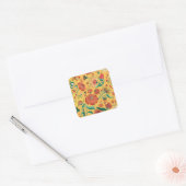 Paisley bloementuin Vierkante Sticker (Envelop)