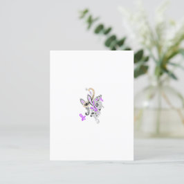 Paisley Bloemmotief – Boho Wit Paars Oranje Briefkaart