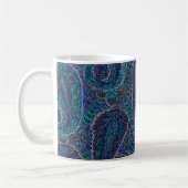 Paisley Blue Indian Boho Art Pattern Koffiemok (Links)