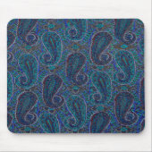 Paisley Blue Indian Boho Art Pattern Muismat (Voorkant)