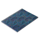 Paisley Blue Indian Boho Art Pattern Notitieboek (Linkerzijde)