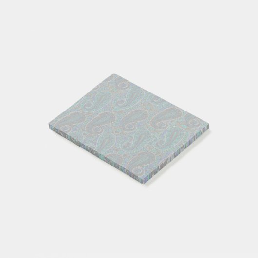 Paisley Blue Indian Boho Art Pattern Post-it® Notes (Schuin)