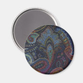 Paisley Blue Magneet (Voorkant / Achterkant)