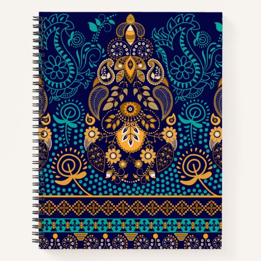 Paisley Blue Notitieboek (Voorkant)