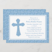 Paisley Blue Religious Uitnodiging (Voorkant / Achterkant)