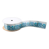 Paisley Blue Satijnen Lint (Spoel)