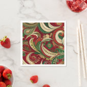 Paisley bordeaux servet (Insitu)