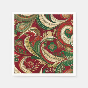 Paisley bordeaux servet