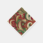 Paisley bordeaux servet (Hoek)