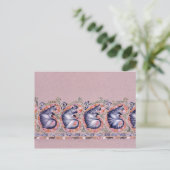 Paisley Border Briefkaart (Staand voorkant)