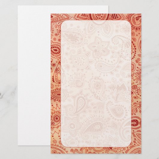 Paisley Briefpapier (Voorkant / Achterkant)