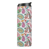 Paisley Bright Monogram | Thermische getumbler Thermosbeker (Gedraaid links)