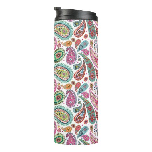 Paisley Bright Monogram | Thermische getumbler Thermosbeker (Geroteerd rechts)