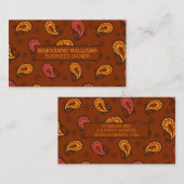Paisley Brown Patroon Visitekaartje (Voorkant / Achterkant)