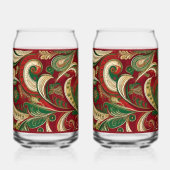 Paisley Burgundy Soda Glass Blikvorm Glas (Links)