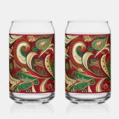 Paisley Burgundy Soda Glass Blikvorm Glas (Rechts)