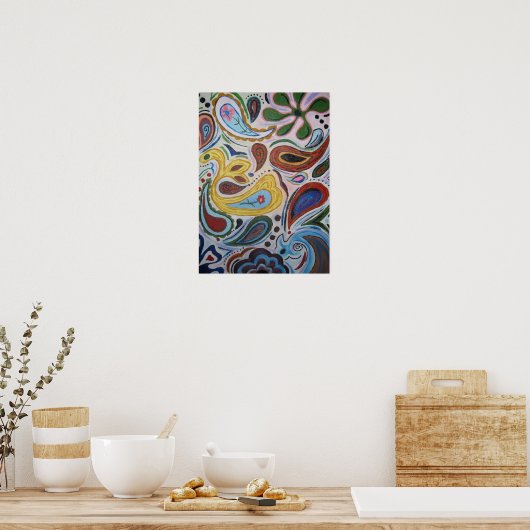 Paisley Canvas Poster (Keuken)