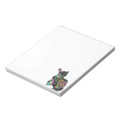 Paisley cat en vlinder notitieblok (Linkerzijde)