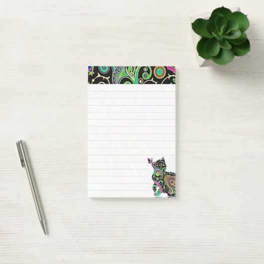 Paisley cat en vlinder post-it® notes (Kantoor)