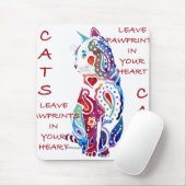 Paisley Cat in Blue en Paars Muismat (Met muis)