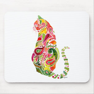 Paisley Cat Mousepad Muismat