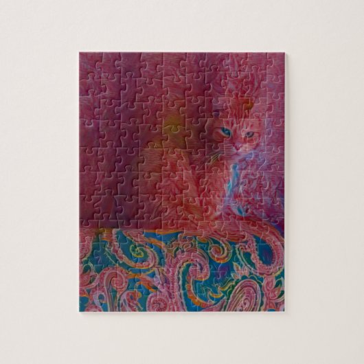 Paisley Cat Puzzle Legpuzzel (Verticaal)