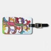 Paisley Cat Tree of Life Bagagelabel (Voorkant horizontaal)