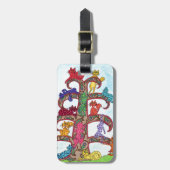 Paisley Cat Tree of Life Bagagelabel (Voorkant verticaal)