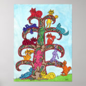 Paisley Cat Tree of Life Poster (Voorkant)