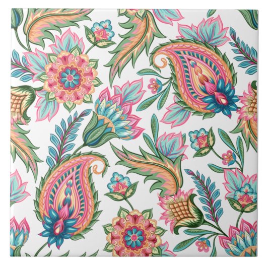 Paisley Ceramic Tegel Tegeltje (Voorkant)