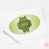 Paisley Character for the Android™ Robot Ovale Sticker (Envelop)