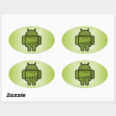 Paisley Character for the Android™ Robot Ovale Sticker (Vel)