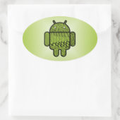 Paisley Character for the Android™ Robot Ovale Sticker (Tas)