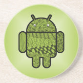 Paisley Character for the Android™ Robot Zandsteen Onderzetter (Voorkant)