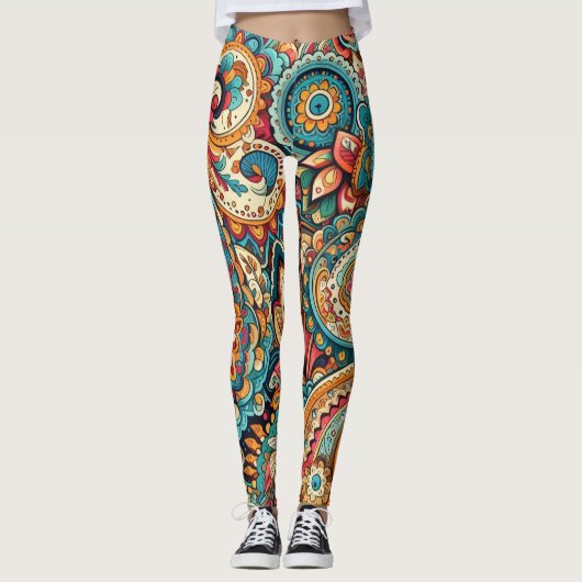 Paisley chic leggings (Voorkant)