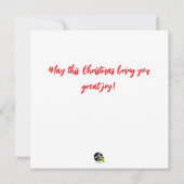 Paisley Christmas Krans JOY Christmas Kaart (Achterkant)