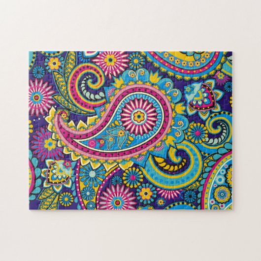  Paisley Colorful Floral Legpuzzel (Horizontaal)