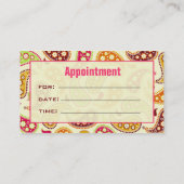 Paisley Cosmetologist Salon Appointment Afsprakenkaartje (Achterkant)