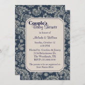  Paisley Couple's Baby shower Invitation Kaart (Voorkant / Achterkant)