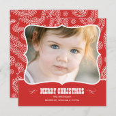 Paisley Cowboy-kerstkaarten Feestdagenkaart (Voorkant / Achterkant)