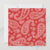 Paisley Cowboy-kerstkaarten Feestdagenkaart (Achterkant)