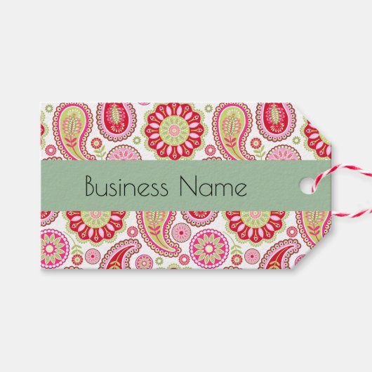  Paisley Custom Business Labels Cadeaulabel (Voorkant (Horizontaal))