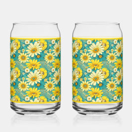 Paisley Daisy Frisdrankglas Blikvorm Glas