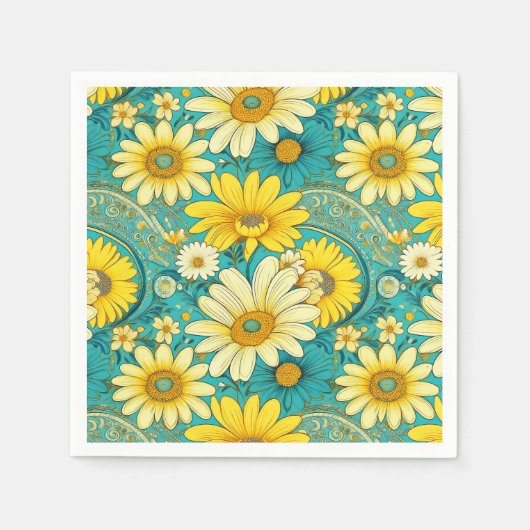 Paisley Daisy Napkin Servet (Voorkant)